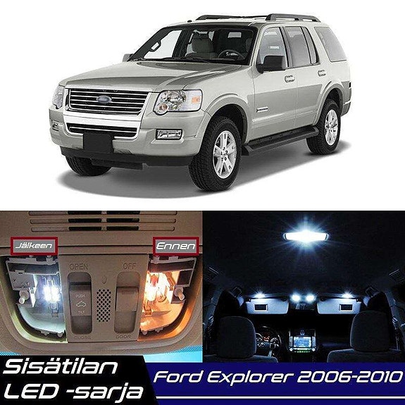 Ford Explorer (U251) Sisätilan LED -muutossarja – 13 kpl – Plug & Play