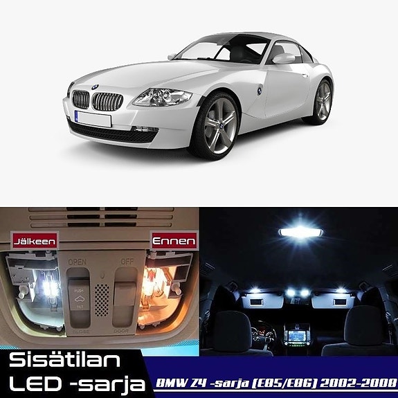 BMW Z4 (E85/E86) Sisätilan LED -muutossarja – 11 kpl – Plug & Play
