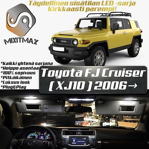 Toyota FJ Cruiser Sisätilan LED -muutossarja – 6 kpl – Plug & Play