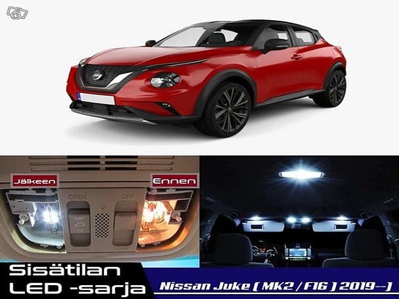 Nissan Juke (F16) Sisätilan LED -muutossarja – 10 kpl – Plug & Play