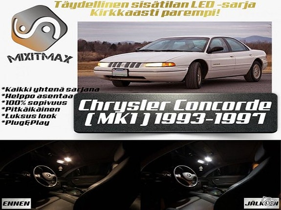 Chrysler Concorde (MK1) Sisätilan LED -muutossarja – 11 kpl – Plug & Play