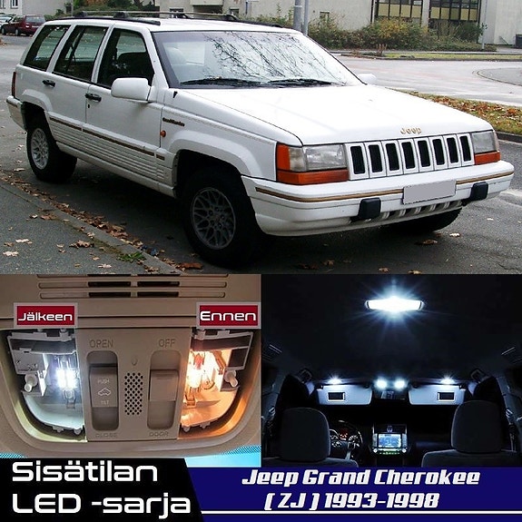 Jeep Grand Cherokee (ZJ) Sisätilan LED -muutossarja – 22 kpl – Plug & Play