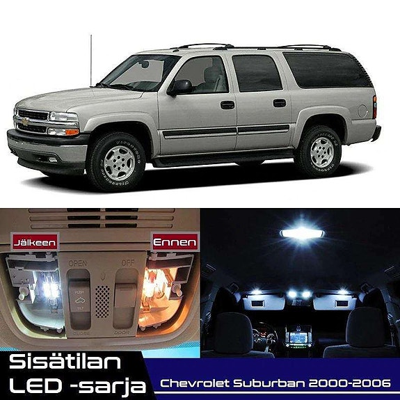 Chevrolet Suburban (MK9) Sisätilan LED -muutossarja – 19 kpl – Plug & Play