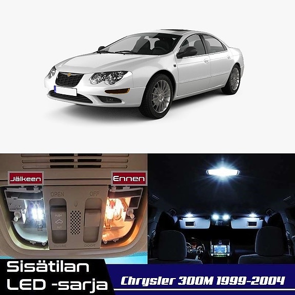 Chrysler 300M Sisätilan LED -muutossarja – 14 kpl – Plug & Play