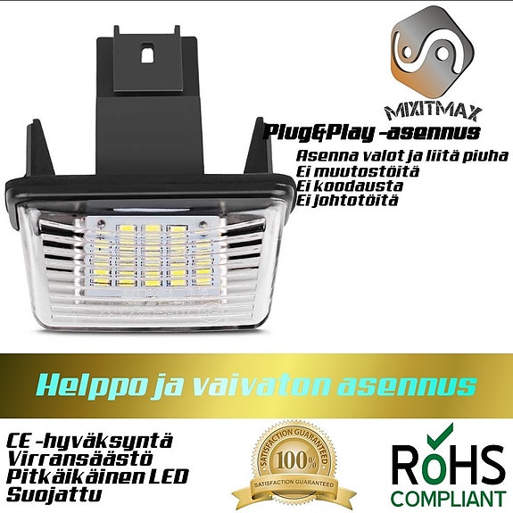OPEL LED rekisterikilven valot 6000K IP67 (2kpl)