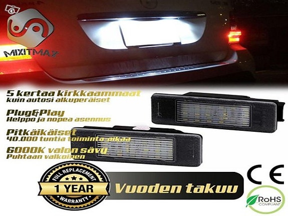 MB VITO / VIANO LED rekisterikilven valot 6000K IP67 (2kpl)