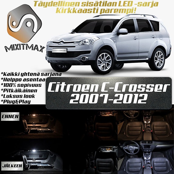 Citroen C-Crosser Sisätilan LED -muutossarja – 6 kpl – Plug & Play