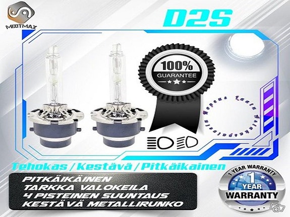 D2S Xenon polttimot (2kpl sarja) 4000lm KIRKKAAT ; Metallikanta