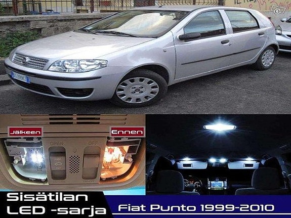 Fiat Punto (188) Sisätilan LED -muutossarja – 5 kpl – Plug & Play