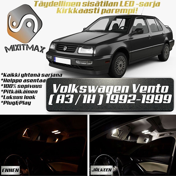 Volkswagen Vento (A3) Sisätilan LED -muutossarja – 15 kpl – Plug & Play