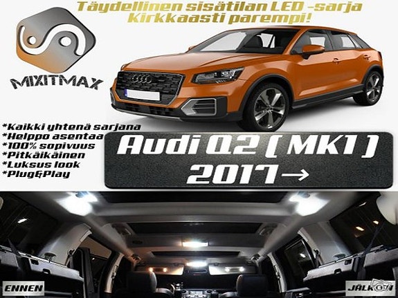 Audi Q2 (MK1) Sisätilan LED -muutossarja – 6 kpl – Plug & Play