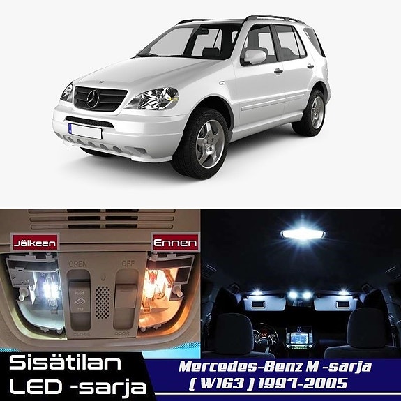 Mercedes-Benz M (W163) Sisätilan LED -muutossarja – 16 kpl – Plug & Play