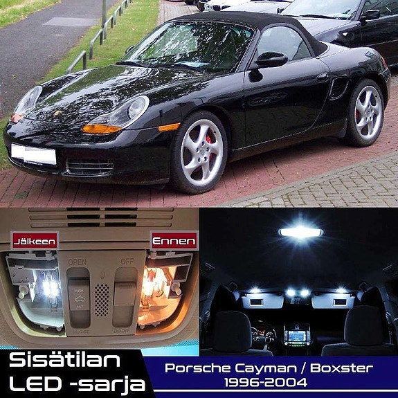Porsche Cayman / Boxster (986) Sisätilan LED -muutossarja – 12 kpl – Plug & Play