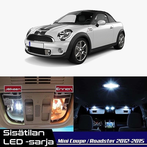 Mini Coupe / Roadster Sisätilan LED -muutossarja – 10 kpl – Plug & Play
