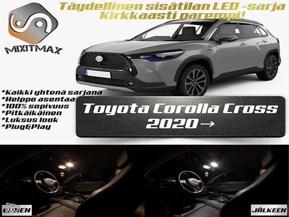 Toyota Corolla Cross (XG10) Sisätilan LED -muutossarja – 9 kpl – Plug & Play