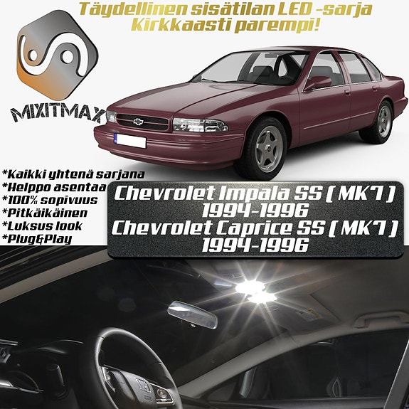 Chevrolet Impala SS (MK7) Sisätilan LED -muutossarja – 18 kpl – Plug & Play