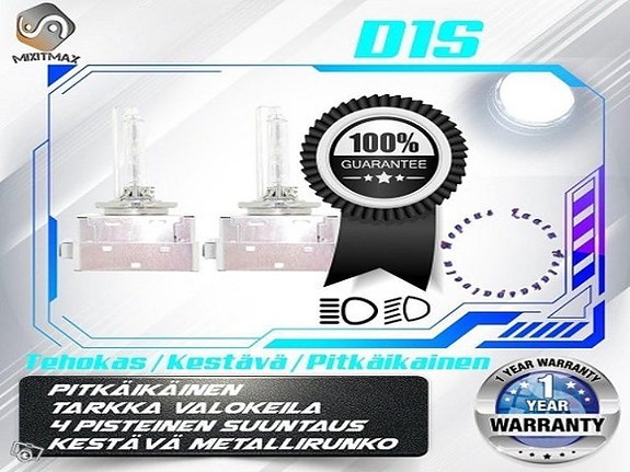 D1S Xenon polttimot (2kpl sarja) 4000lm KIRKKAAT ; Metallikanta