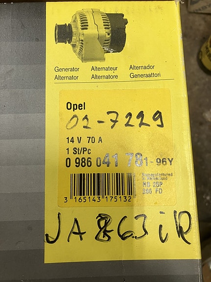 Opel/Isuzu Diesel Laturi 70A 91-