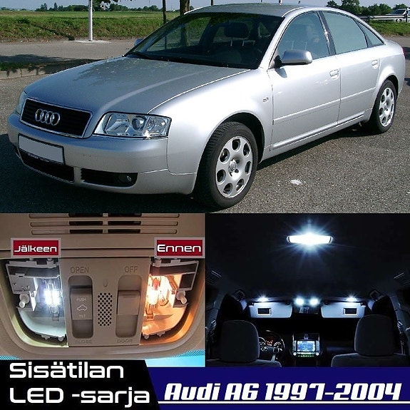 Audi A6 (C5) Sisätilan LED -muutossarja – 27 kpl – Plug & Play