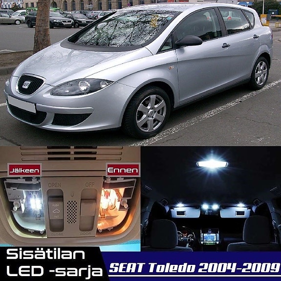 Seat Toledo (5P) Sisätilan LED -muutossarja – 11 kpl – Plug & Play