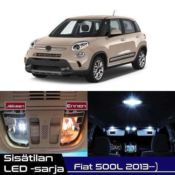Fiat 500L Sisätilan LED -muutossarja – 8 kpl – Plug & Play
