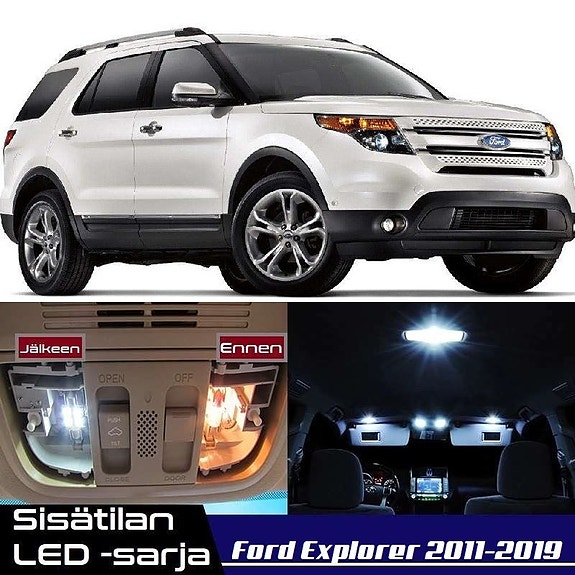 Ford Explorer (U502) Sisätilan LED -muutossarja – 10 kpl – Plug & Play