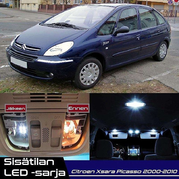 Citroen Xsara Picasso Sisätilan LED -muutossarja – 12 kpl – Plug & Play