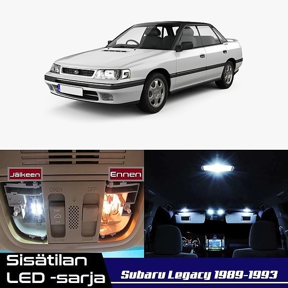 Subaru Legacy (MK1) Sisätilan LED -muutossarja – 6 kpl – Plug & Play