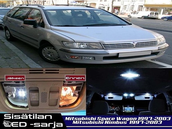Mitsubishi Space Wagon (MK3) Sisätilan LED -muutossarja – 13 kpl – Plug & Play