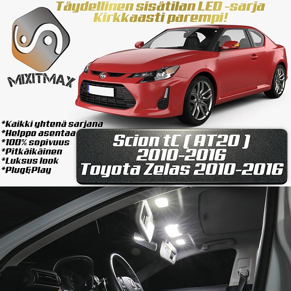 Scion tC (AT20) Sisätilan LED -muutossarja – 6 kpl – Plug & Play
