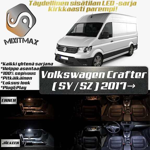 Volkswagen Crafter (MK2) Sisätilan LED -muutossarja – 13 kpl – Plug & Play