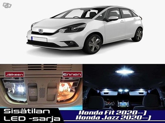 Honda Fit / Jazz (G4) Sisätilan LED -muutossarja – 6 kpl – Plug & Play