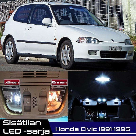 Honda Civic (G5) Sisätilan LED -muutossarja – 4 kpl – Plug & Play