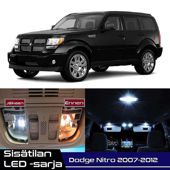 Dodge Nitro Sisätilan LED -muutossarja – 8 kpl – Plug & Play