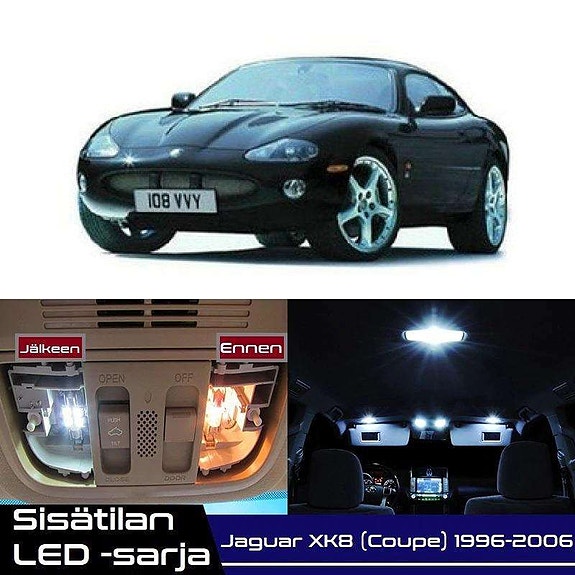 Jaguar XK8/XKR (Coupe) Sisätilan LED -muutossarja – 14 kpl – Plug & Play