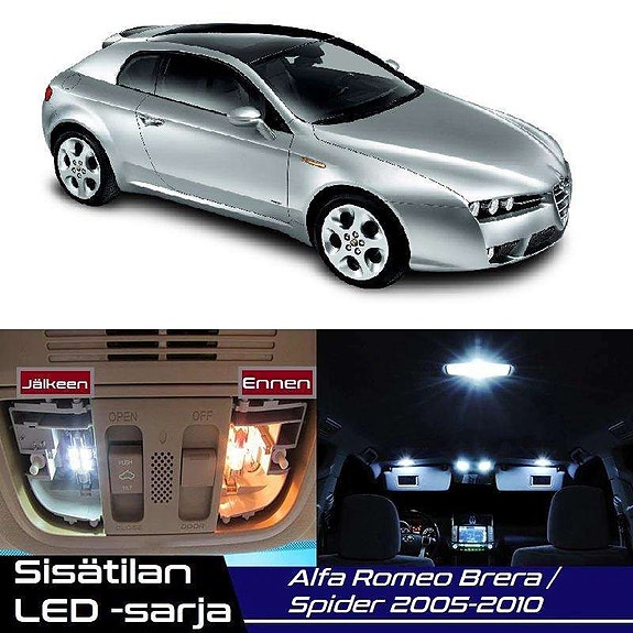 Alfa Romeo Brera (939) Sisätilan LED -muutossarja – 9 kpl – Plug & Play