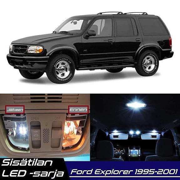 Ford Explorer (UN105) Sisätilan LED -muutossarja – 8 kpl – Plug & Play