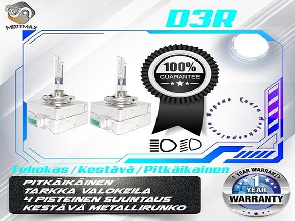 D3R Xenon polttimot (2kpl sarja) 4000lm KIRKKAAT ; Metallikanta