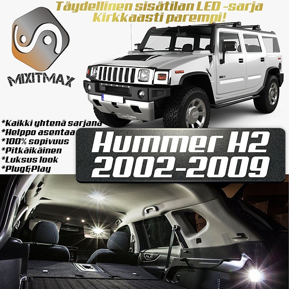 Hummer H2 Sisätilan LED -muutossarja – 19 kpl – Plug & Play