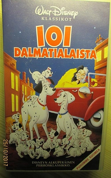 101 Dalmatialaista lasten Disney VHS-elokuva