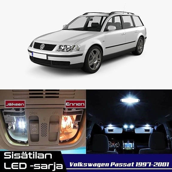 VW Passat (B5) Sisätilan LED -muutossarja – 16 kpl – Plug & Play