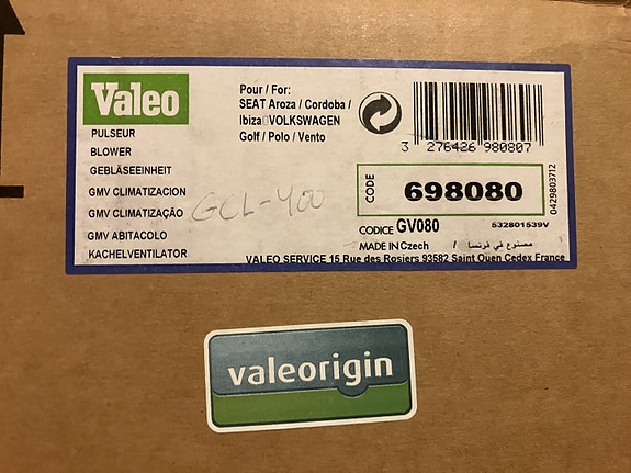 VW Golf III/Polo/Vento Ilmastoidut Puhallinmoottori 92-00