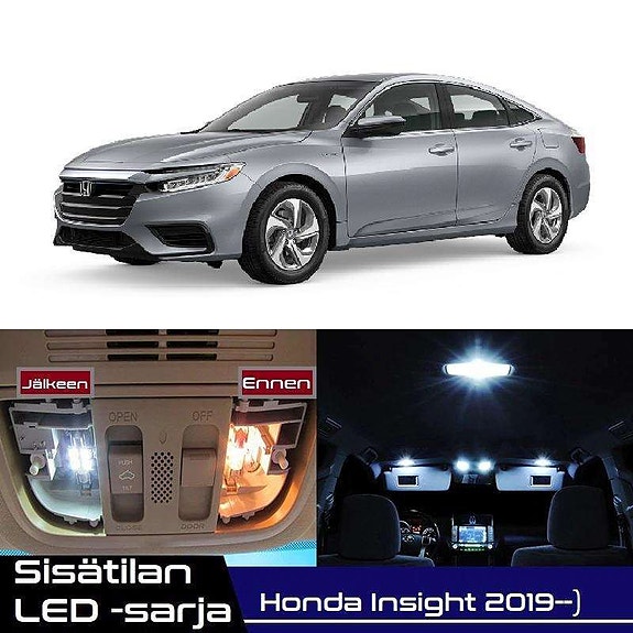 Honda Insight (G3) Sisätilan LED -muutossarja – 7 kpl – Plug & Play