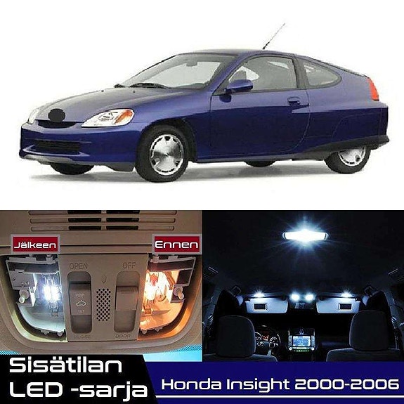 Honda Insight (G1) Sisätilan LED -muutossarja – 6 kpl – Plug & Play