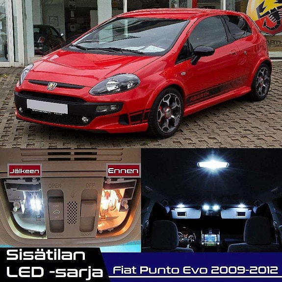 Fiat Punto Evo Sisätilan LED -muutossarja – 13 kpl – Plug & Play