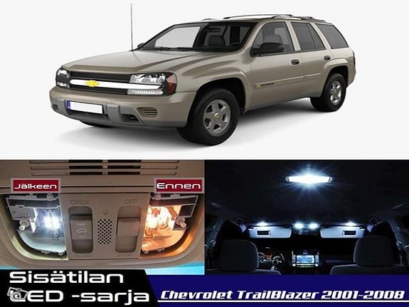 Chevrolet TrailBlazer (MK1) Sisätilan LED -muutossarja – 13 kpl – Plug & Play