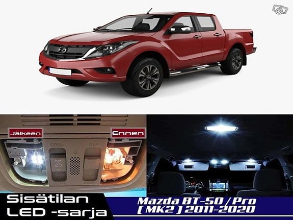 Mazda BT-50 PRO Sisätilan LED -muutossarja – 7 kpl – Plug & Play