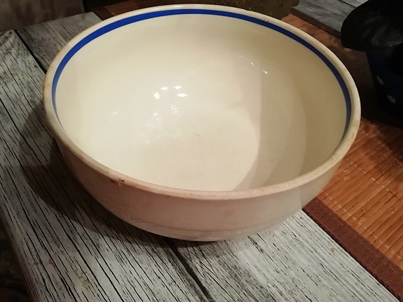 Vintage Arabia siniraita kulho VV. 1949-1964 (Halkaisija 21,5 cm)