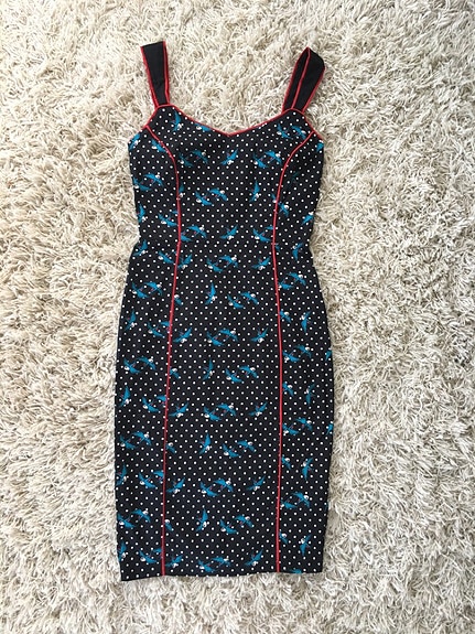Uusi Collectif Samira 50-luvun tyylinen mekko / kynämekko, M (ovh.~80e)