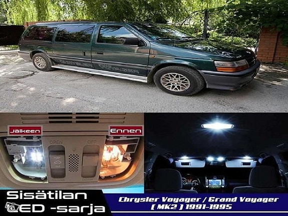 Chrysler Voyager (MK2) Sisätilan LED -muutossarja – 11 kpl – Plug & Play